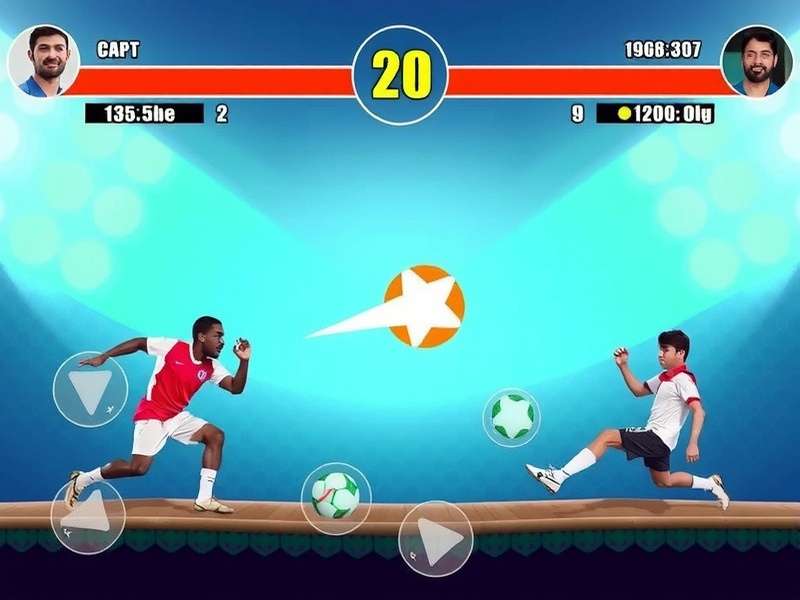 Swift Kick Champion game screenshot featuring Indian players